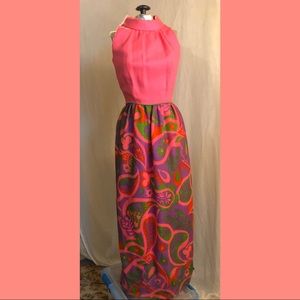 Vintage Sleeveless Maxi Dress - 70s
